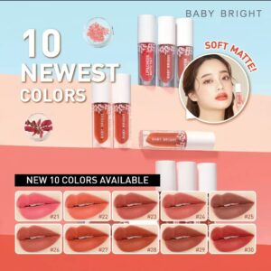 รวมรีวิวลิปแมทในเซเว่น 2025 ถูกและดี ไม่เกิน 100 บาท พร้อมเฉดสีครบ 7 Baby Bright Lip and Cheek Matte Tint