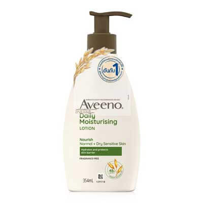 10 โลชั่นบำรุงผิวแนะนำ 2025 ผิวสวยขาวเนียนนุ่มในงบประหยัด 13 Aveeno Daily Moisturizing Lotion