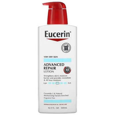 10 โลชั่นบำรุงผิวแนะนำ 2025 ผิวสวยขาวเนียนนุ่มในงบประหยัด 7 Eucerin Advanced Repair Lotion