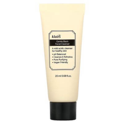 โฟมล้างหน้าเกาหลี สะอาดล้ำลึก และอ่อนโยน 8 Klairs Gentle Black Fresh Cleansing Foam