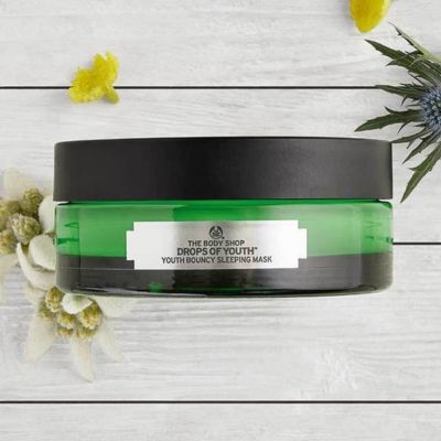 สลีปปิ้งมาร์ค (Sleeping Mask) ฟื้นฟูผิวข้ามคืน เติมน้ำให้ผิวฉ่ำนุ่ม ดูสุขภาพดี 9 The Body Shop Drops of Youth Bouncy Sleeping Mask ผิวเด้งสดใส