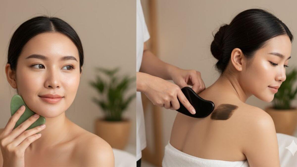 กัวซา (Gua Sha) คืออะไร? เผยเคล็ดลับผิวกระชับ หน้าเรียวแบบแพทย์จีนโบราณ 7 เปรียบเทียบการทำกัวซาหน้าและกัวซาร่างกายของหญิงไทย