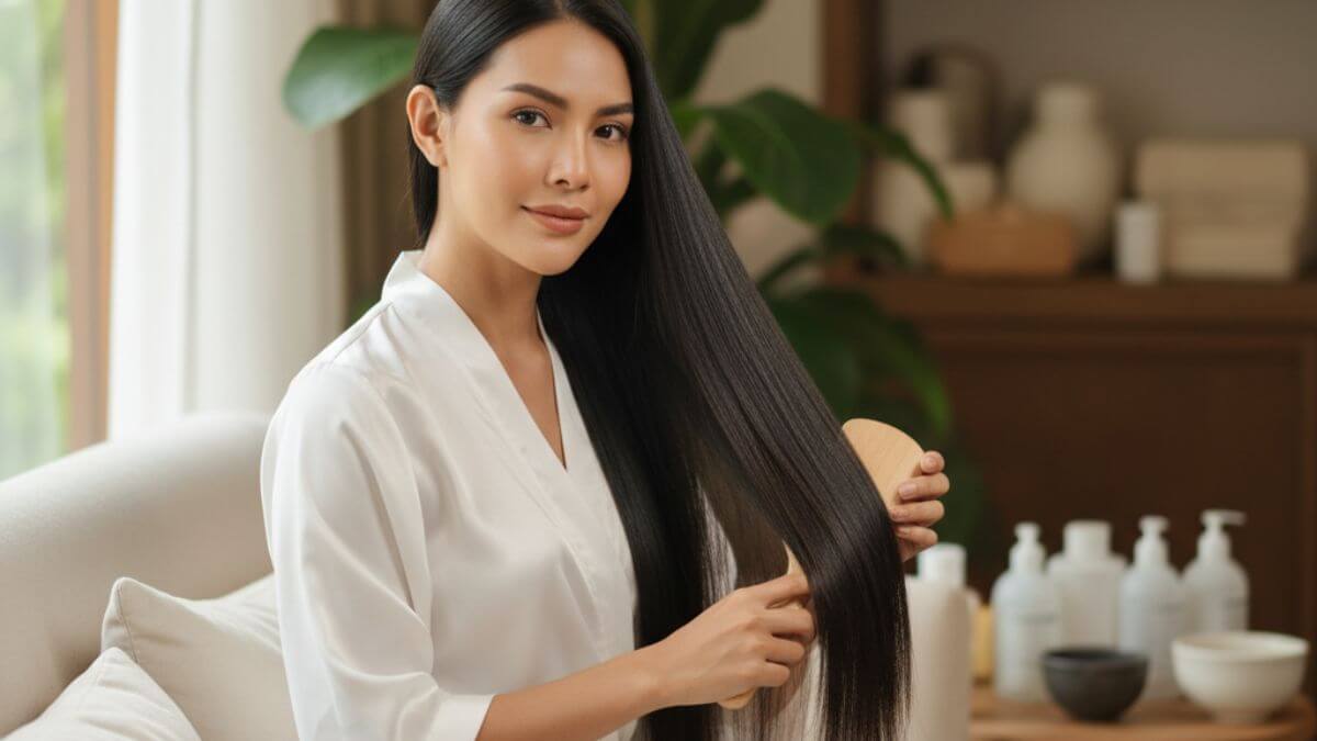หมักผมด้วยน้ำมัน ฟื้นฟูผมเสียให้เงางามสุขภาพดี