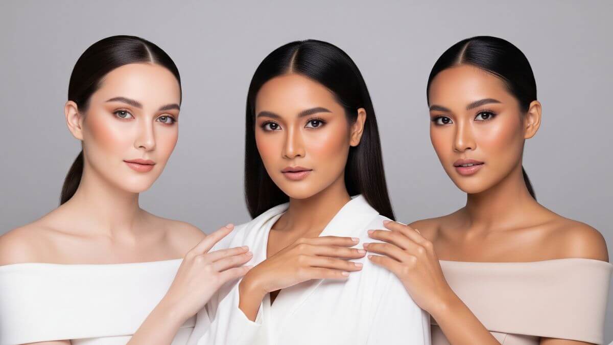 คอนทัวร์ (Contour) เลือกยังไง? เทคนิคสร้างมิติให้หน้าเรียวสวย | อัปเดต 2025 8 การเลือกเฉดสีคอนทัวร์ให้เหมาะกับโทนผิวขาว ผิวกลาง และผิวแทน