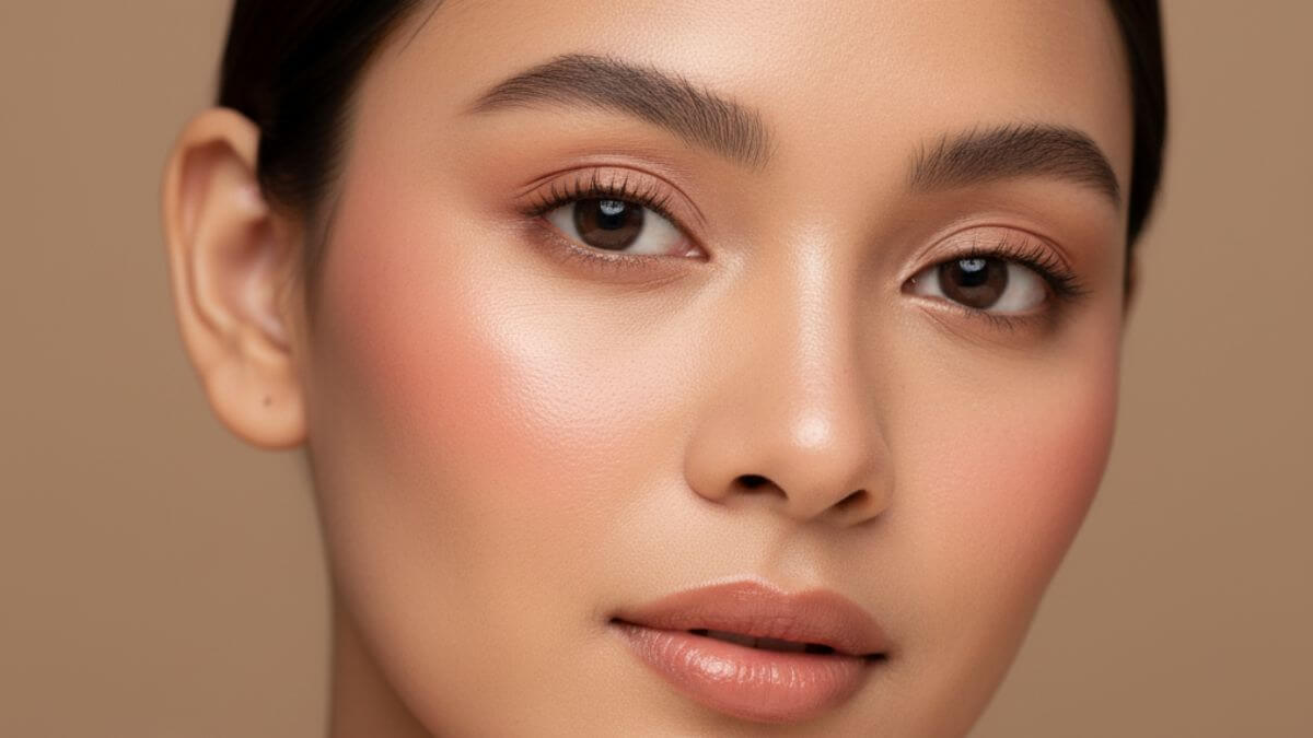 บรัชออน Blush ยี่ห้อไหนดี 2025 สีสวย ติดทน ดูเป็นธรรมชาติ 2 ภาพปกบรัชออนโทนชมพูพีชบนแก้มสาวไทยลุคธรรมชาติ