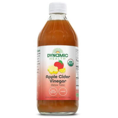 แอปเปิ้ลไซเดอร์ ช่วยย่อยอาหาร บรรเทากรดไหลย้อน 8 Dynamic Health Organic Apple Cider Vinegar