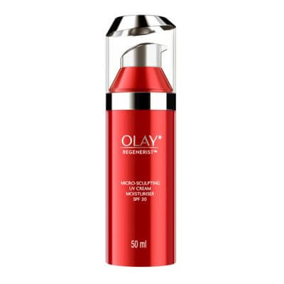 เดย์ครีม (Day Cream) ยี่ห้อไหนดี 2025? บำรุงผิวกลางวัน ปกป้องผิวจากแดดและมลภาวะ 6 Olay Regenerist Micro-Sculpting Cream SPF 30 เดย์ครีมลดริ้วรอย