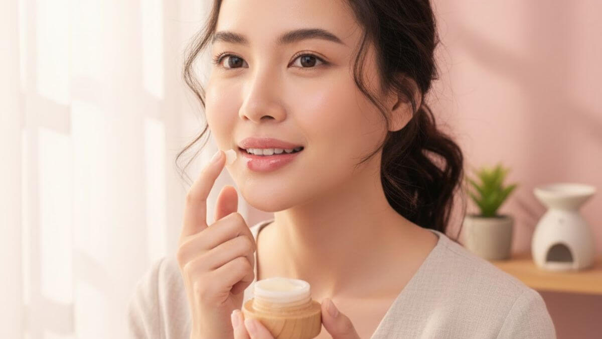 ลิปแคร์ (Lip Care) คืออะไร? เลือกยังไงให้ปากนุ่ม ชุ่มชื้น ไม่แห้งแตก 2 ผู้หญิงไทยกำลังทาลิปแคร์ริมฝีปากให้ชุ่มชื้นสุขภาพดีในแสงพาสเทล