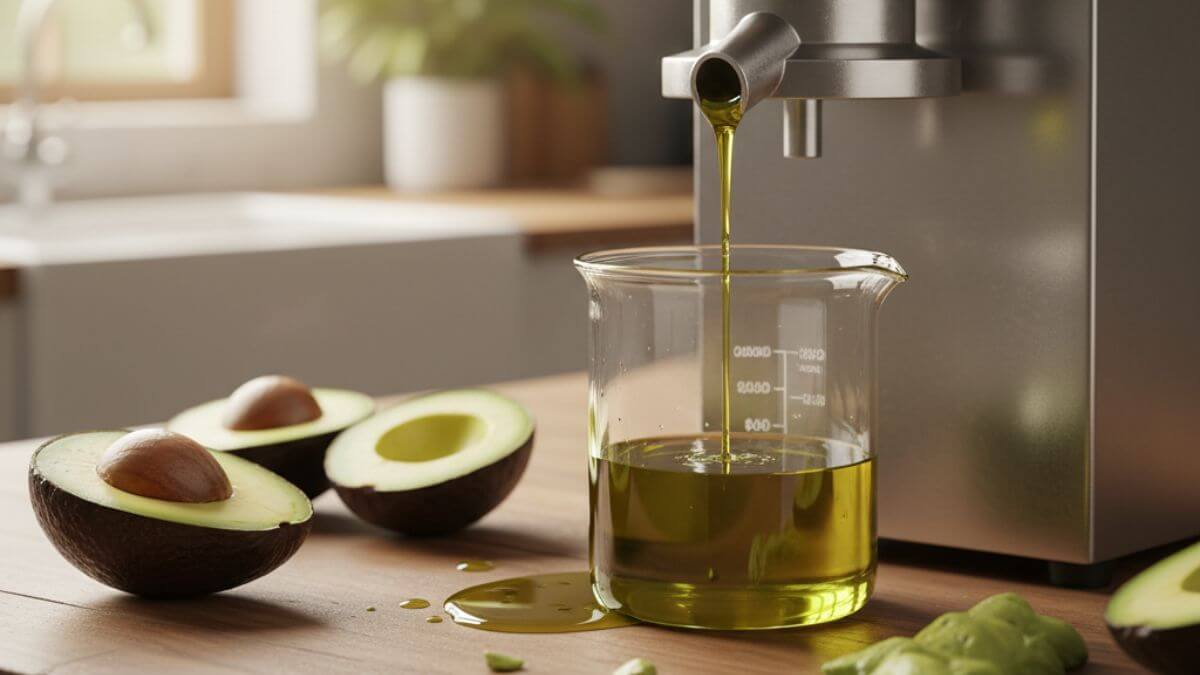 น้ำมันอโวคาโด ดีต่อผิวและผมอย่างไร ประโยชน์ วิธีใช้ และข้อควรรู้ 2025 3 ขั้นตอนการสกัดน้ำมันอโวคาโดแบบเย็นคงคุณค่าธรรมชาติ