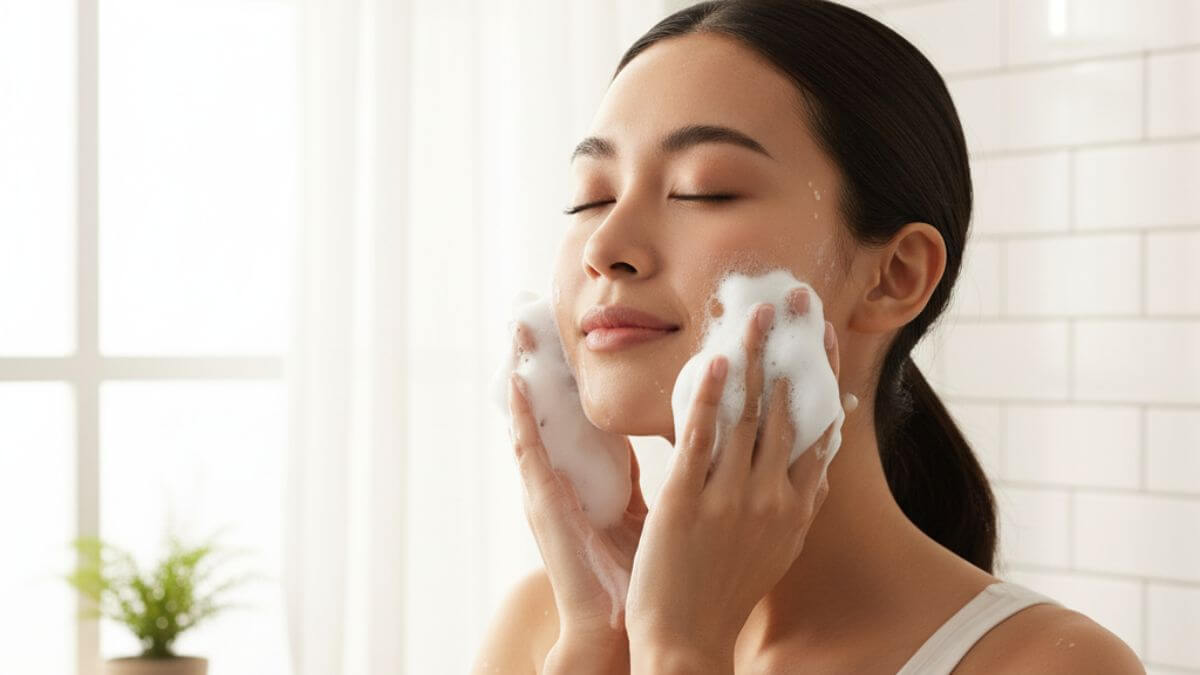 การล้างหน้าเพื่อลดสิวหัวดำและป้องกันการอุดตันรูขุมขน