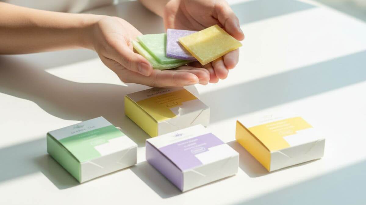 สบู่แผ่น (Paper Soap) คืออะไร ข้อดี–ข้อเสีย พร้อมวิธีเลือกใช้ให้เหมาะกับคุณ 5 วิธีเลือกสบู่แผ่นตามกลิ่นและส่วนผสมที่เหมาะกับผิว