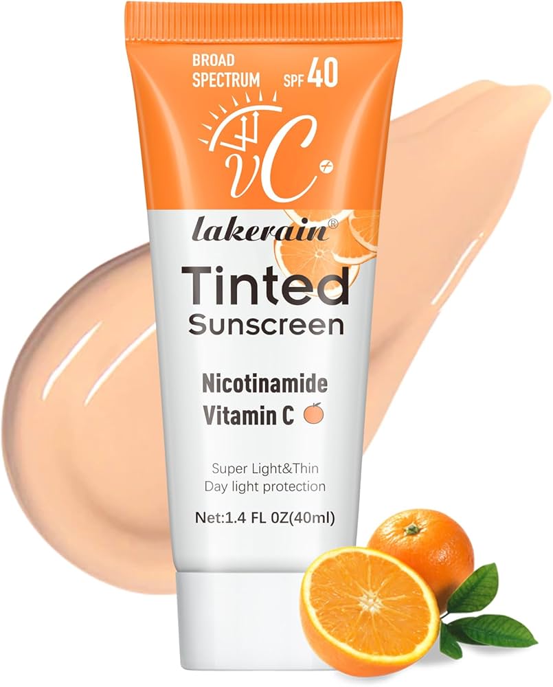 ป้ายยา ทิ้นท์ผิววิตซี หรือบางคนเรียกว่า รองพื้นน้ำวิตามินซี 8 Lakerain Vitamin C Tinted Sunscreen SPF40