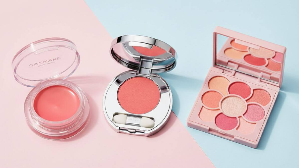 รีวิวบลัชออน Canmake สีฮิต เนื้อดี ราคาเบา เลือกยังไงให้เข้ากับโทนผิว 4 บลัชออน Canmake ทั้ง Cream Cheek Powder Cheeks และ Glow Fleur