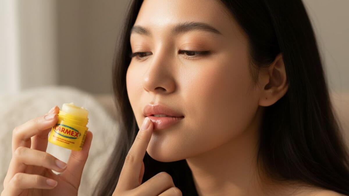 Carmex Lip Balm ดีไหม? รีวิวลิปบาล์มคลาสสิกจากอเมริกา พร้อมรุ่นแนะนำและวิธีใช้ให้ได้ผล 3 หญิงไทยใช้ Carmex Lip Balm ฟื้นบำรุงริมฝีปากแห้งให้เรียบเนียน
