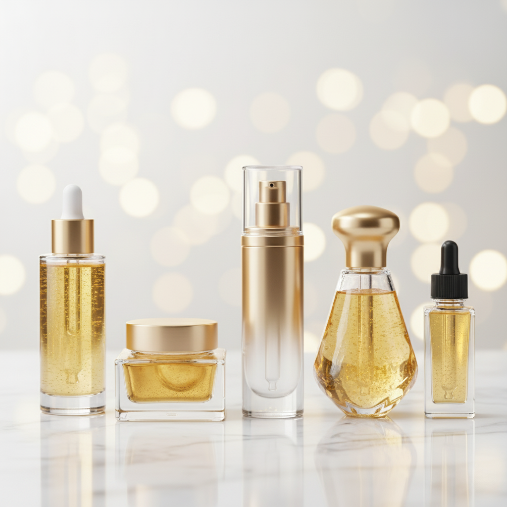 เซรั่มทองคำ Gold Serum ลดเลือนริ้วรอย กระตุ้นคอลลาเจน 5 gold serum package