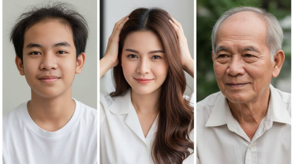 แฮร์บูสเตอร์เซรั่ม ฟื้นฟูผมบาง กระตุ้นผมขึ้นใหม่ รีวิวแบรนด์ยอดนิยม 2025 4 แฮร์บูสเตอร์เซรั่มเหมาะกับทุกวัยที่มีปัญหาผมร่วงผมบาง