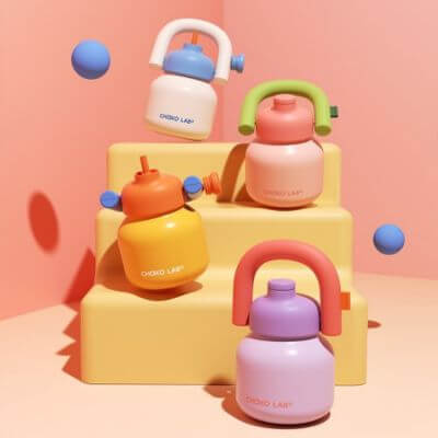 แก้ว Chako Lab ดีไซน์น่ารักหลากหลาย สีสันสดใส 4 แก้ว Chako Lab 2