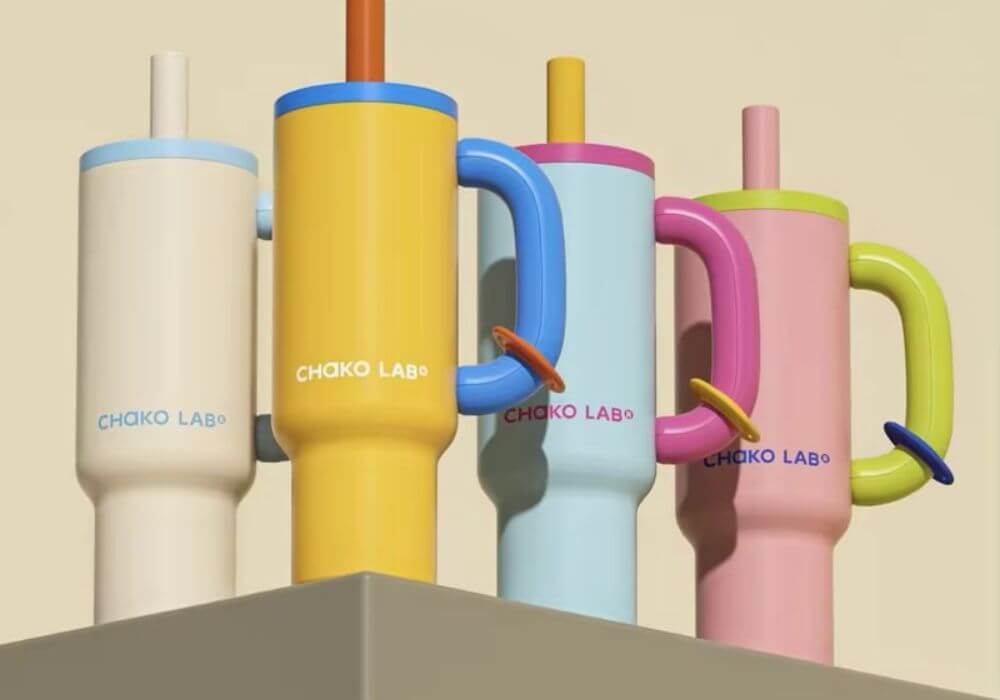 แก้ว Chako Lab ดีไซน์น่ารักหลากหลาย สีสันสดใส 2 แก้ว Chako Lab