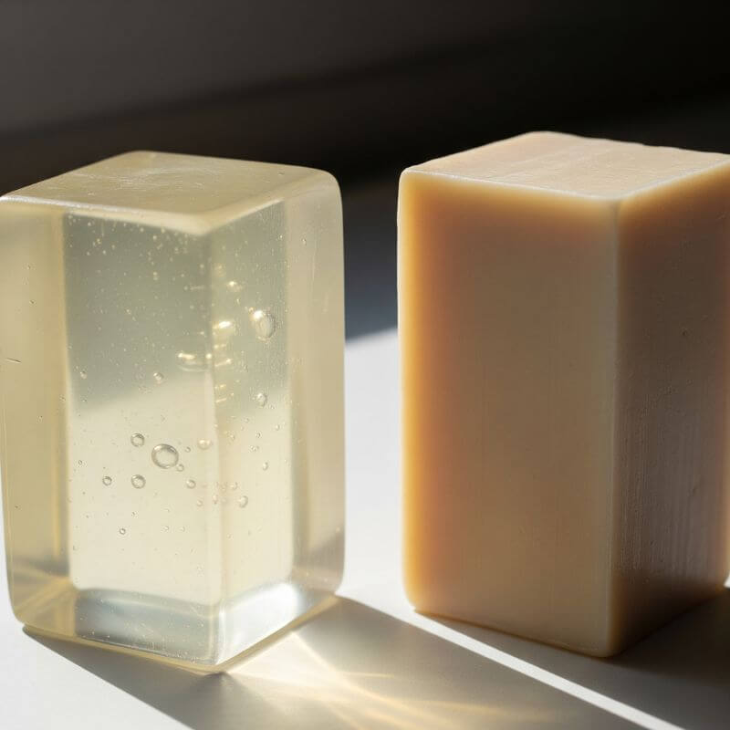 สบู่กลีเซอรีนใส Transparent Glycerin Soap อ่อนโยนต่อผิวทุกประเภท 5 เปรียบเทียบสบู่กลีเซอรีนใสกับสบู่ทั่วไป
