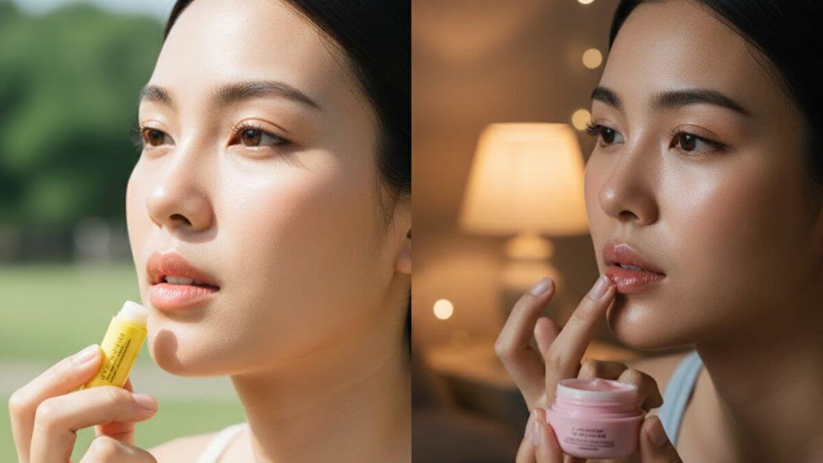 ลิปบำรุงก่อนนอน (Lip Sleeping Mask) คืออะไร? เคล็ดลับริมฝีปากชุ่มชื้นตลอดคืน 6 เปรียบเทียบลิปมันทั่วไปกับลิปบำรุงก่อนนอนสำหรับดูแลริมฝีปาก