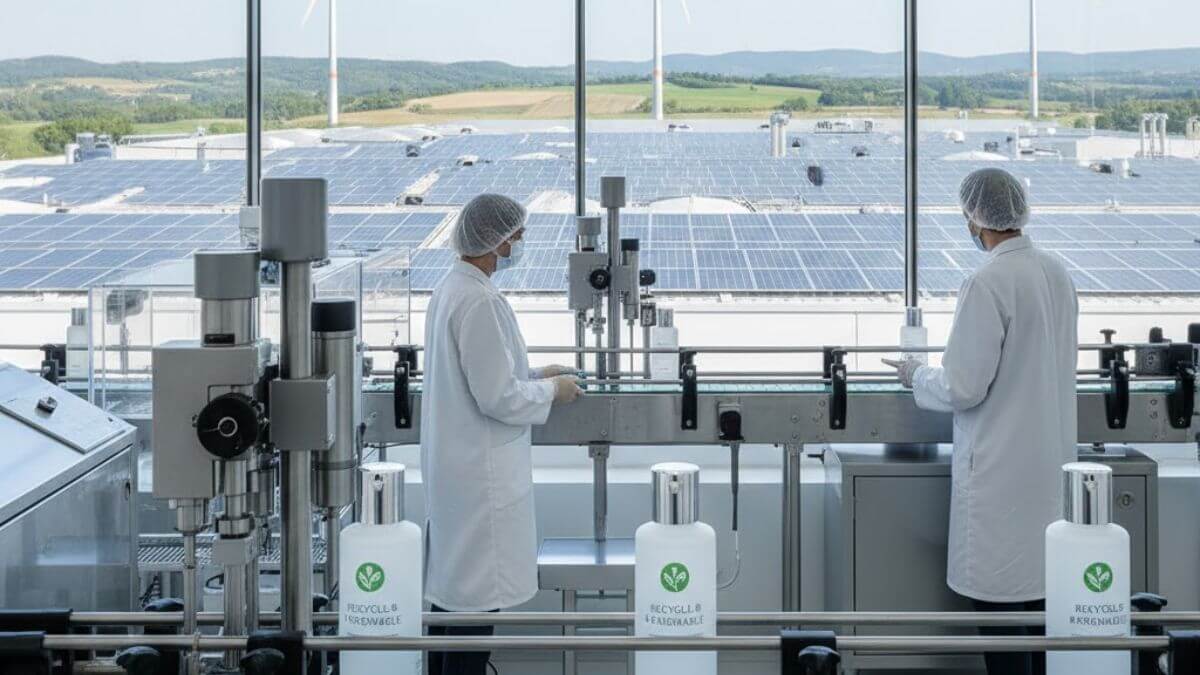 เครื่องสำอางลดคาร์บอน (Low-Carbon Cosmetics): ความสวยที่ไม่ทำร้ายโลก 6 กระบวนการผลิตเครื่องสำอางลดคาร์บอนด้วยพลังงานสะอาด