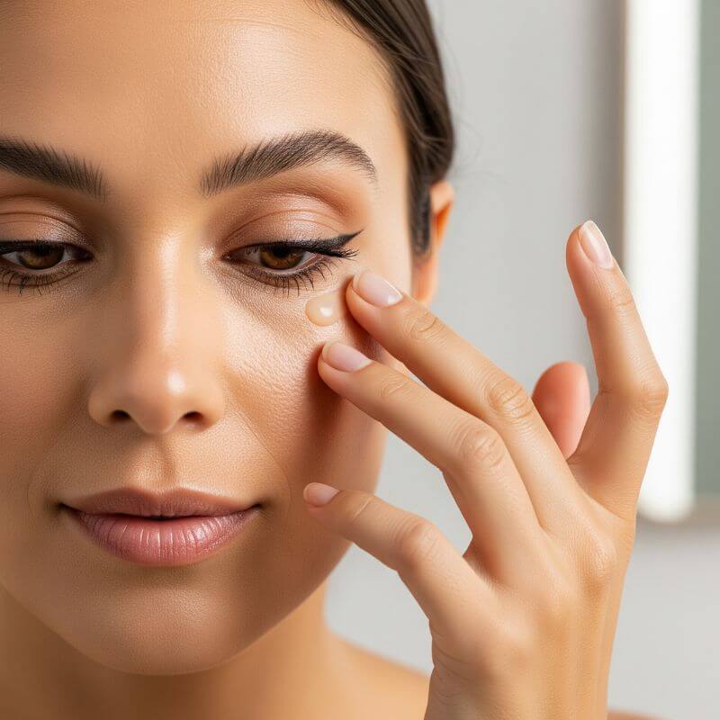 อายบาล์ม Eye Balm เติมความชุ่มชื่นรอบดวงจาอย่างล้ำลึก 6 ใช้นิ้วนางแต้มอายบาล์มเบา ๆ บริเวณรอบดวงตา