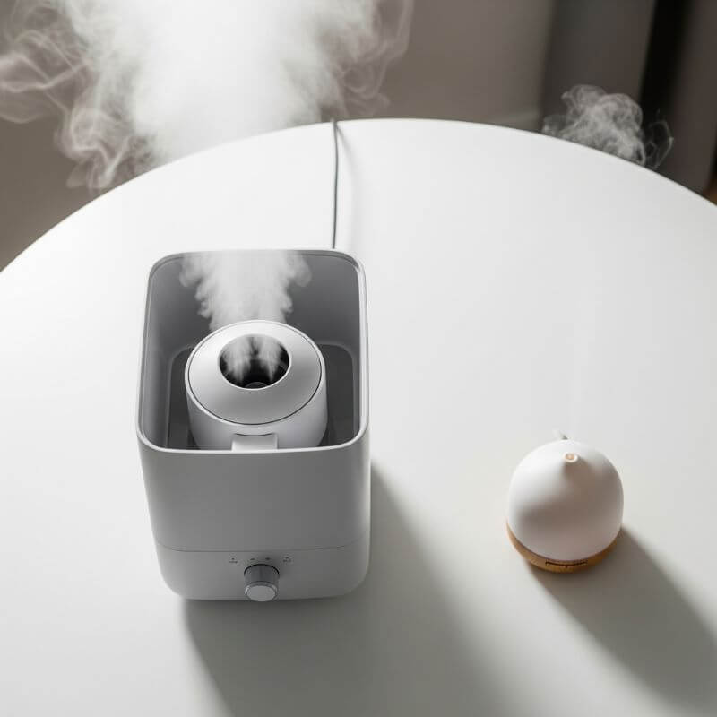 เปรียบเทียบเครื่องพ่นไอน้ำกับ Diffuser