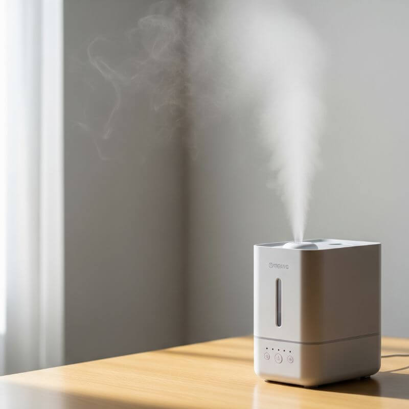 ตำแหน่งวางเครื่องพ่นไอน้ำที่ถูกต้อง
