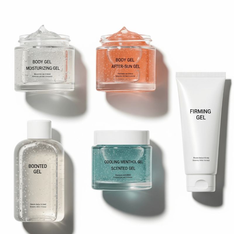Body Gel บอดี้เจล เนื้อบางเบา ไม่เหนียวเหนอะหนะ 5 ภาพรวมผลิตภัณฑ์บอดี้เจล 5 ประเภท หลอดใส เนื้อเจลหลากชนิด
