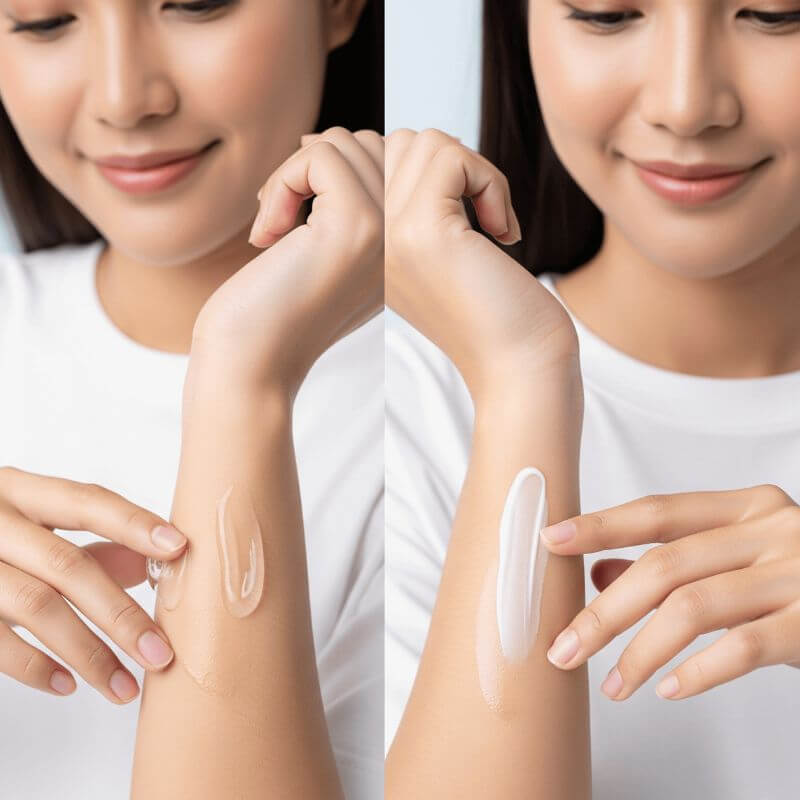 Body Gel บอดี้เจล เนื้อบางเบา ไม่เหนียวเหนอะหนะ 6 เปรียบเทียบบอดี้เจลกับโลชั่น เนื้อใส บางเบา VS ครีมข้น เหนียวกว่า
