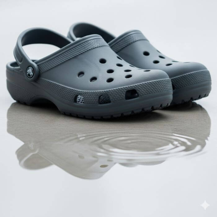 จุดเด่น Crocs วัสดุ Croslite นุ่ม กันน้ำ ระบายอากาศดี