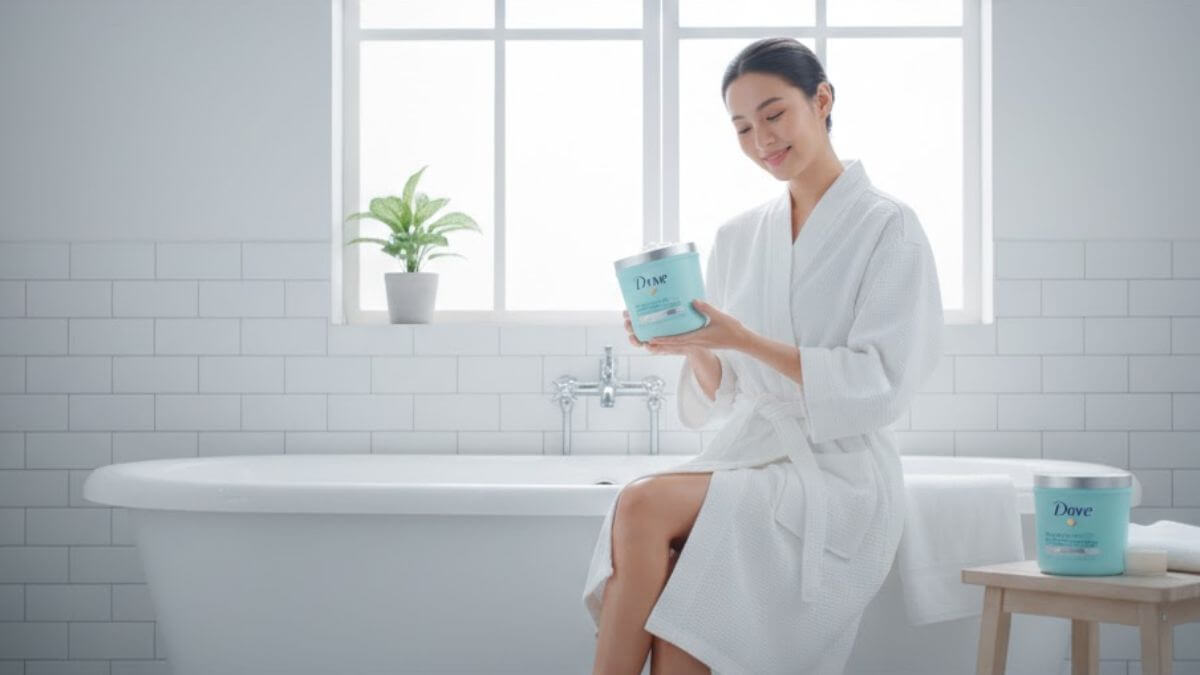 Dove Body Scrub ดีไหม? รีวิวทุกสูตร พร้อมวิธีใช้ให้ผิวเนียนใสสุขภาพดี 2 Dove Body Scrub สครับขัดผิวกายเพื่อผิวเนียนนุ่มและชุ่มชื้น