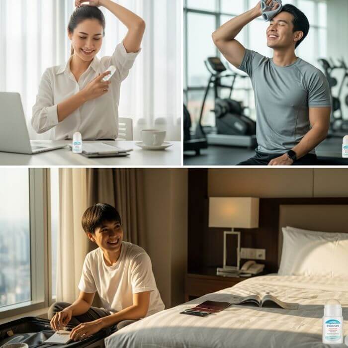 กลุ่มผู้ใช้โรลออนในชีวิตประจำวัน