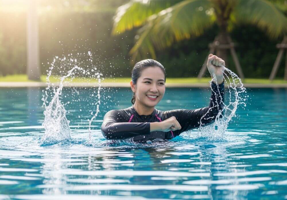 การออกกำลังกายในน้ำ สุขภาพและความงามที่คุณไม่ควรพลาด 2 ออกกำลังกายในน้ำ ลดน้ำหนัก ฟื้นฟูข้อเข่า กระชับหุ่น