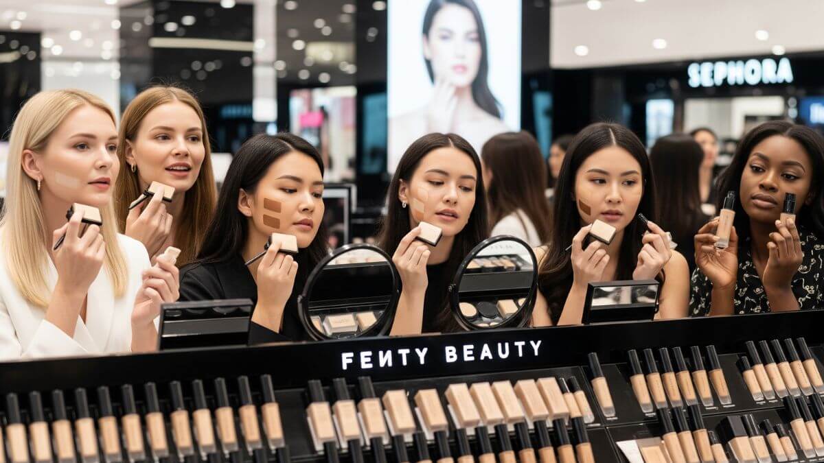 Fenty Beauty รีวิว จุดเด่น ผลิตภัณฑ์เด่น ราคา และวิธีเลือก 2025 3 Fenty Beauty รองพื้นหลากหลายเฉดสี ครอบคลุมทุกโทนผิว