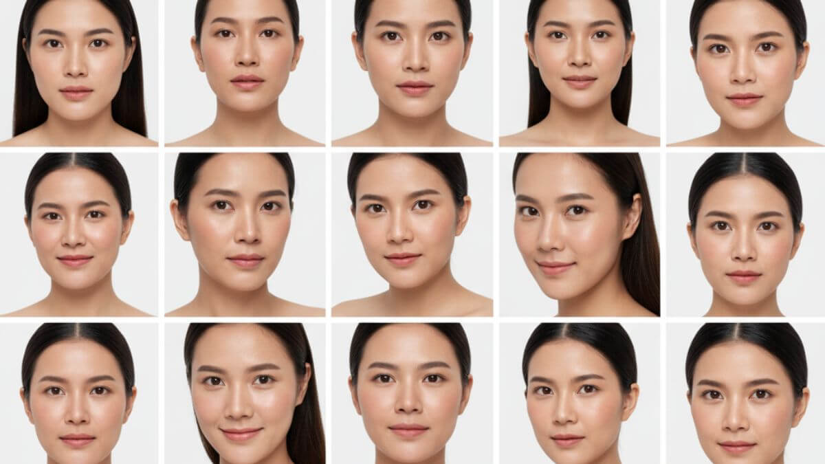 ภาพคนไทยหลายสภาพผิว เหมาะกับการใช้เซรั่มไฮยาลูรอนิก
