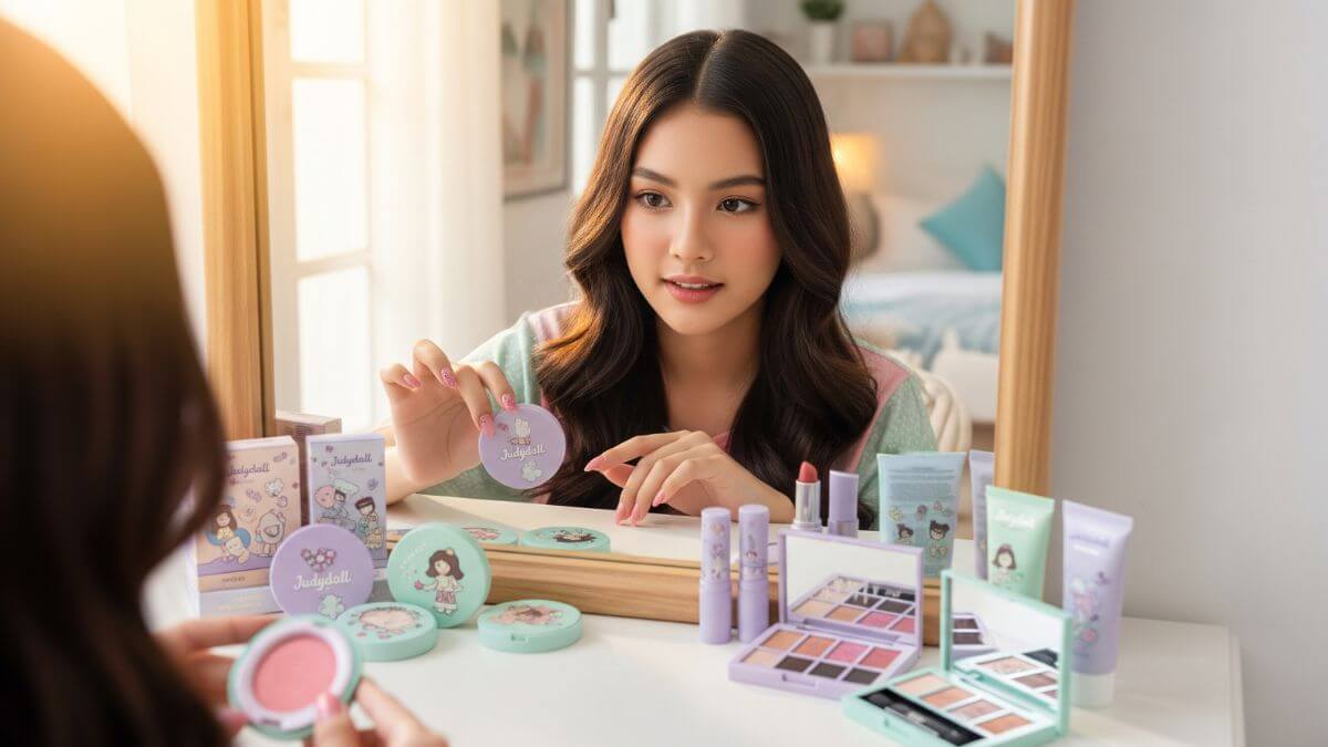 Judydoll รีวิว 2025 เครื่องสำอางจีนมาแรง สีเข้ากับผิวเอเชีย ราคาเข้าถึงได้ 2 Judydoll เครื่องสำอางจีนมาแรง 2025 แพ็กเกจน่ารักสีพาสเทล