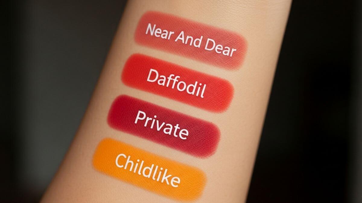 ลิป 3CE Velvet รีวิว – จุดเด่น สีแนะนำ ราคา และรีวิวจากผู้ใช้จริง 4 เฉดสีลิป 3CE Velvet ยอดนิยม