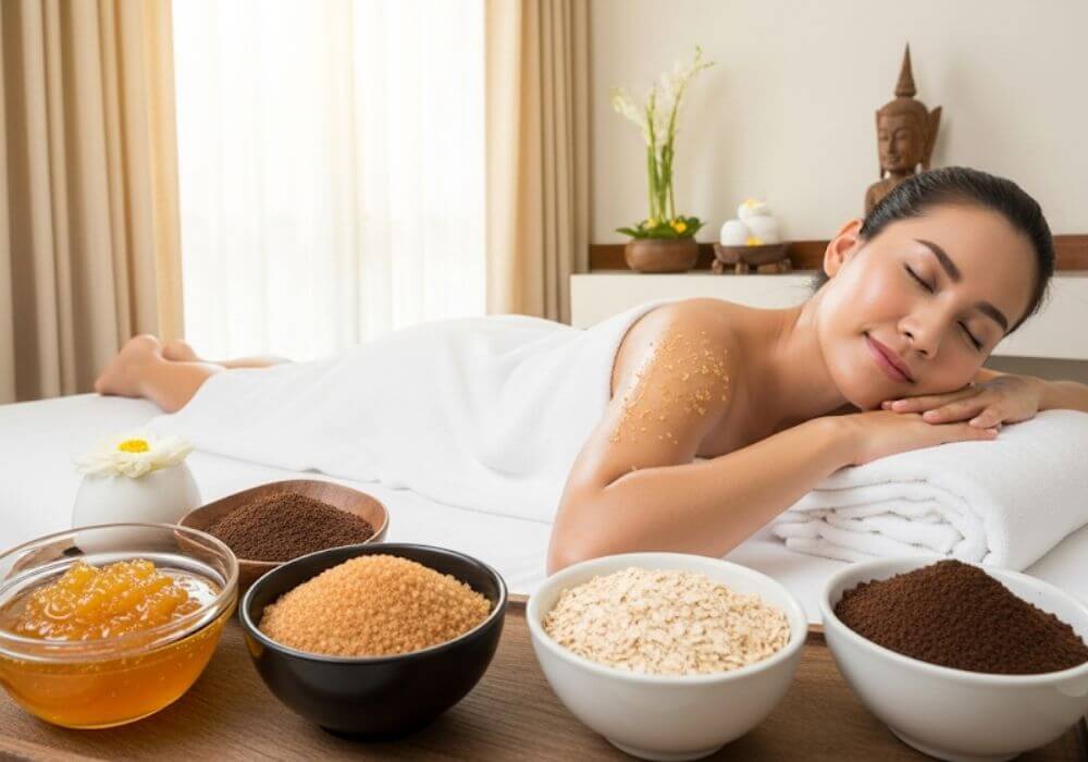 สูตรสครับผิวขาวธรรมชาติช่วยให้ผิวกระจ่างใส