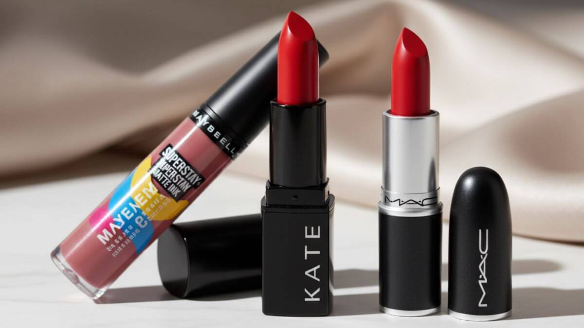 รีวิว Kate Lip Monster ครบทุกสี พร้อม Swatch และเปรียบเทียบแบรนด์อื่น 6 เปรียบเทียบ Kate Lip Monster กับ Maybelline และ MAC