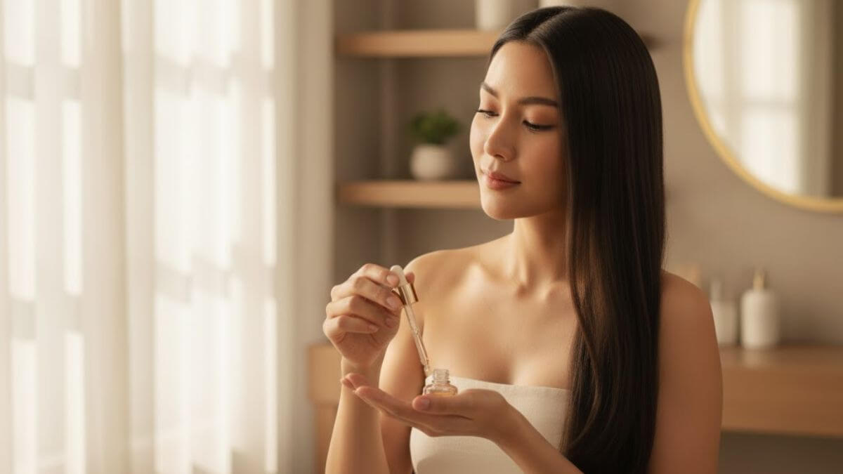 น้ำมันบำรุงผมธรรมชาติ กลิ่นหอมผ่อนคลาย — ผมแข็งแรง เงางาม ดูสุขภาพดี 2 น้ำมันบำรุงผมธรรมชาติ กลิ่นหอมผ่อนคลาย ให้ผมแข็งแรงและเงางาม