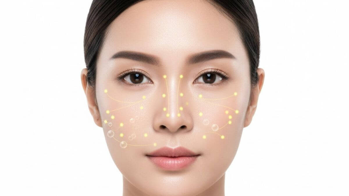 ภาพแสดงสาเหตุผิวมันและการเกิดสิวจากการผลิตซีบัมมากเกินไป