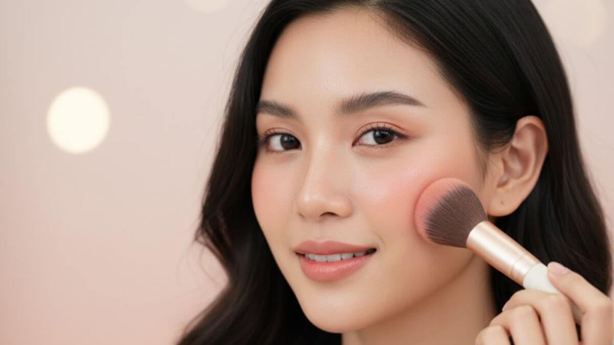 บลัชออนเกาหลีโทนพีชชมพู สไตล์สาวโซล 7 เทคนิคปัดบลัชออนโทนพีชชมพูสไตล์สาวเกาหลี