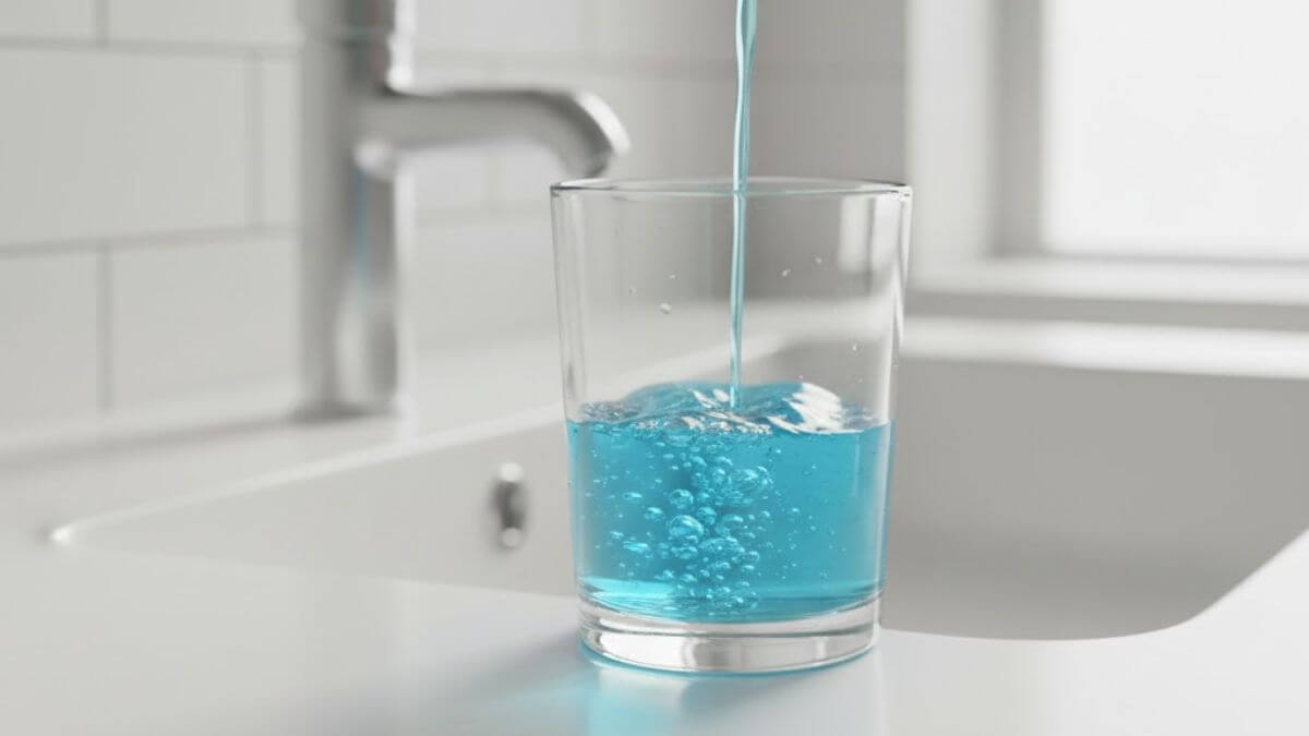 น้ำยาบ้วนปากยี่ห้อไหนดี 2025 รวม 10 ตัวดัง ลดกลิ่นปากได้จริง 3 น้ำยาบ้วนปากคืออะไร ภาพของเหลวน้ำยาบ้วนปากแบบใส