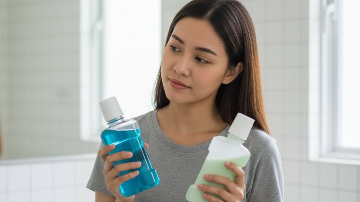 ลดกลิ่นปากตอนเช้า เลือกน้ำยาบ้วนปากแบบไหนดีให้ได้ผลจริง 6 ผู้หญิงไทยเลือกน้ำยาบ้วนปากให้ตรงสาเหตุของกลิ่นปากตอนเช้า