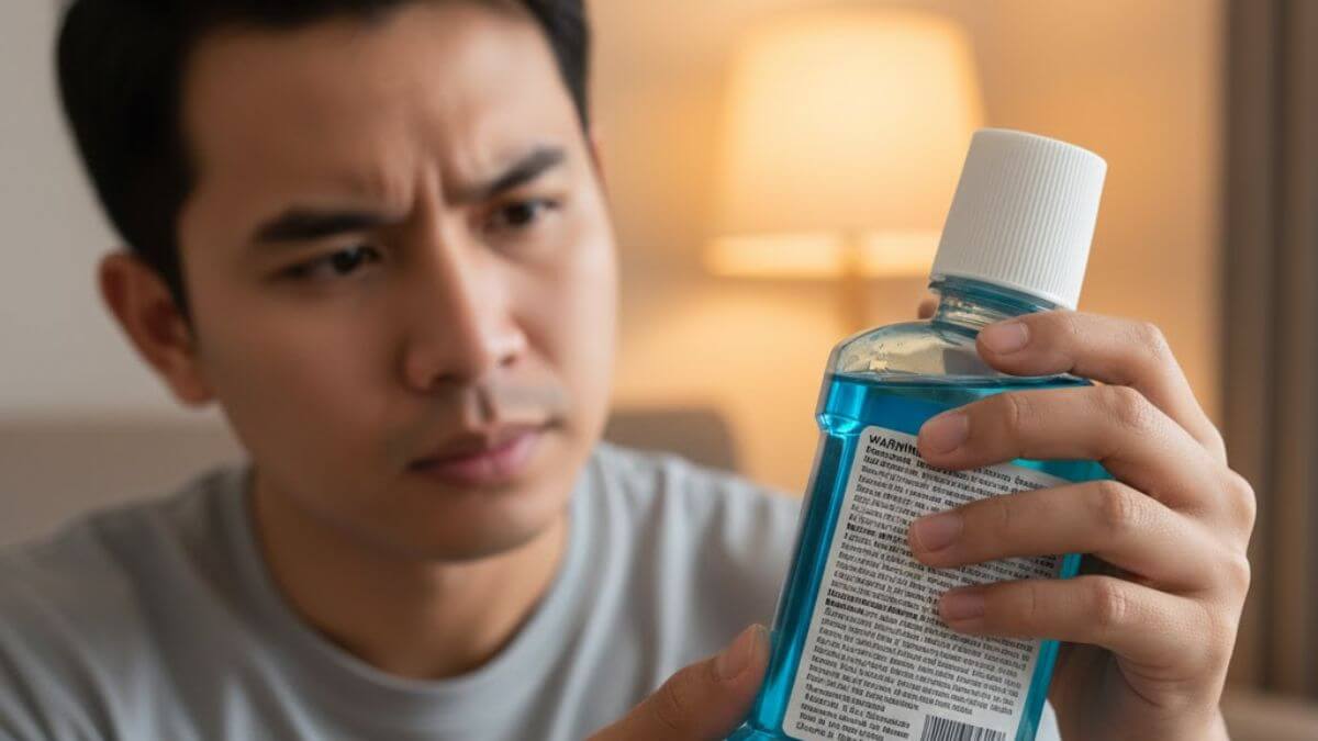 ลดกลิ่นปากตอนเช้า เลือกน้ำยาบ้วนปากแบบไหนดีให้ได้ผลจริง 8 คนไทยอ่านคำเตือนหลังขวดน้ำยาบ้วนปากก่อนใช้งาน