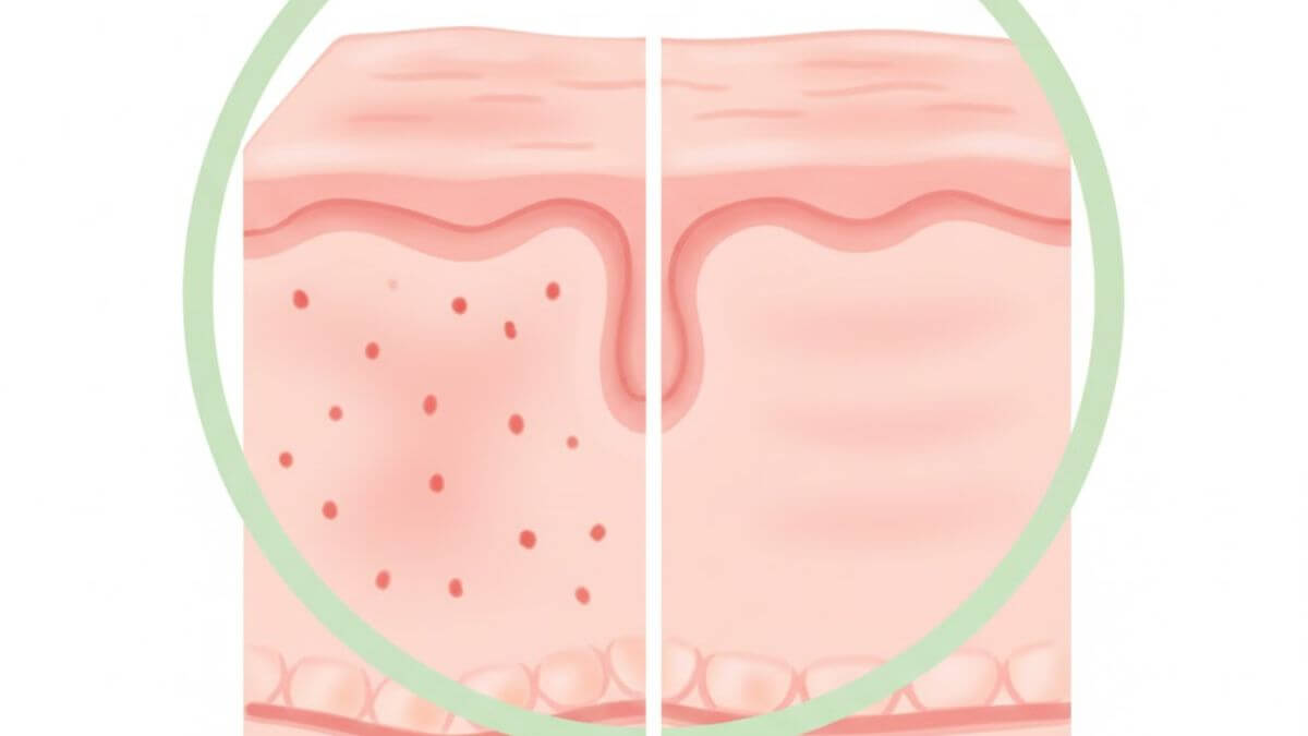ภาพอธิบายเกราะผิวเสีย ทำให้ผิวแดงระคายเคืองง่าย